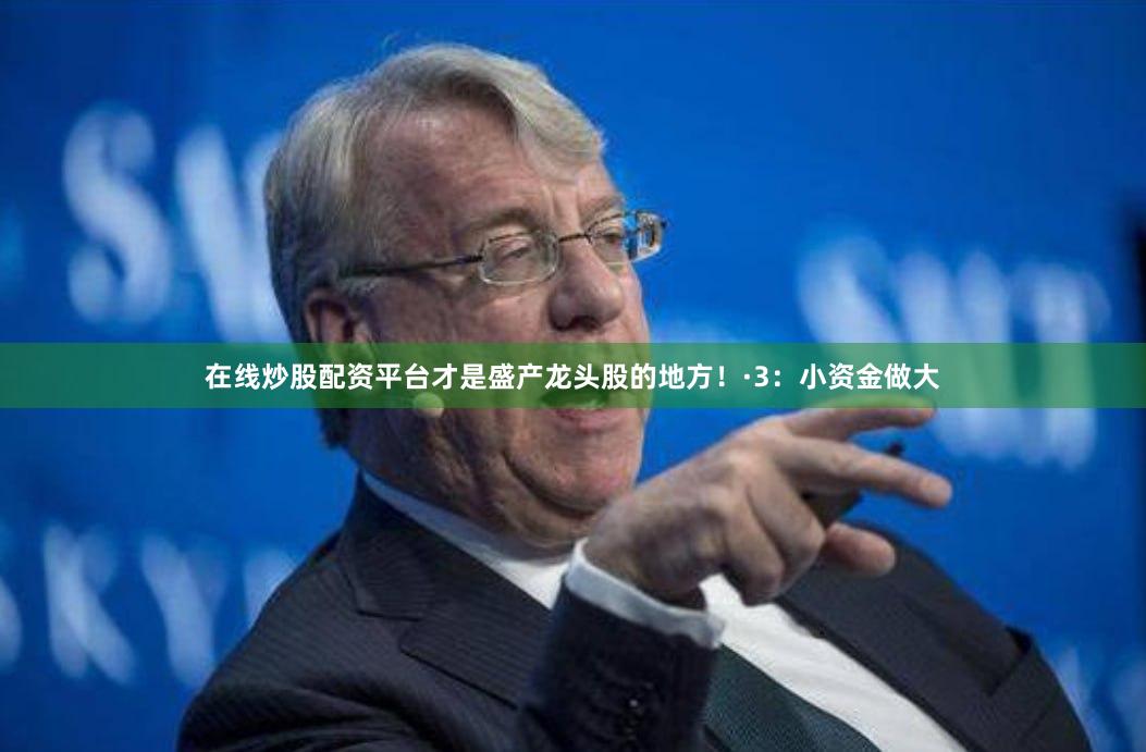 在线炒股配资平台才是盛产龙头股的地方！·3：小资金做大