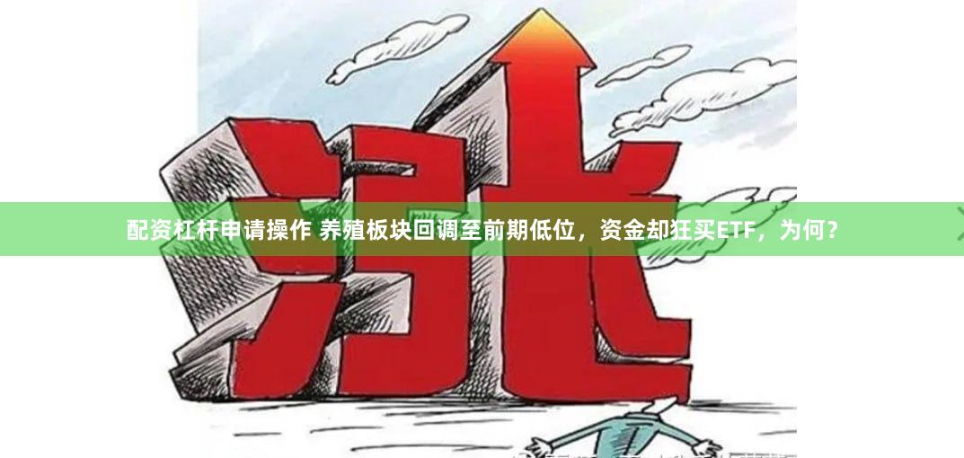 配资杠杆申请操作 养殖板块回调至前期低位，资金却狂买ETF，为何？
