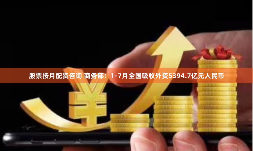 股票按月配资咨询 商务部：1-7月全国吸收外资5394.7亿元人民币