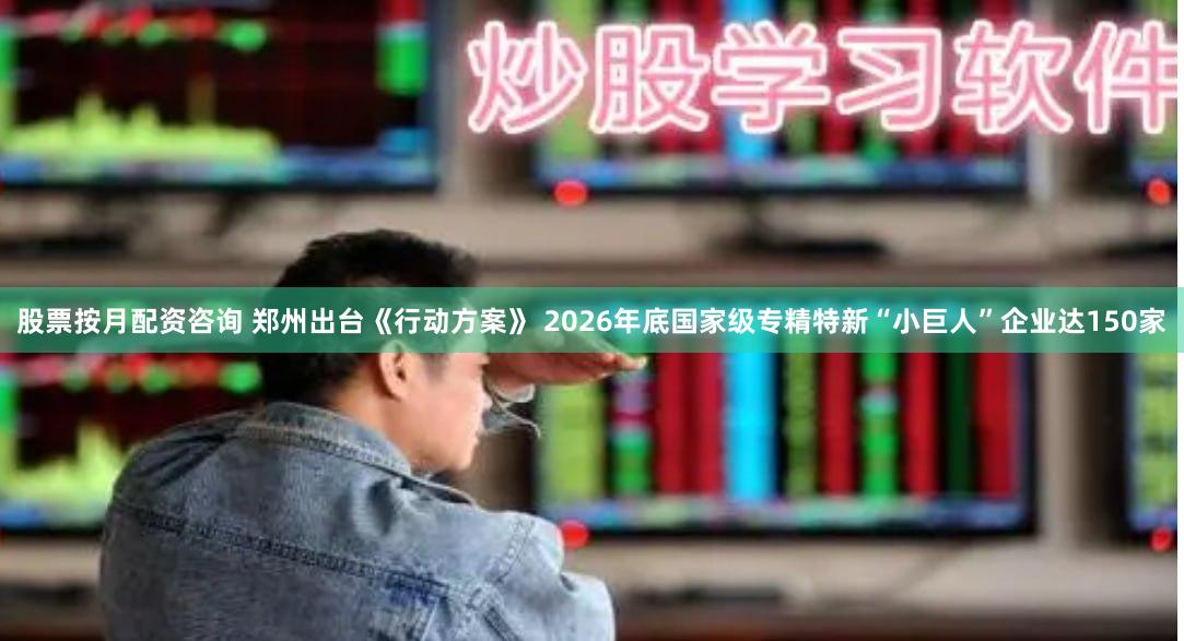 股票按月配资咨询 郑州出台《行动方案》 2026年底国家级专精特新“小巨人”企业达150家